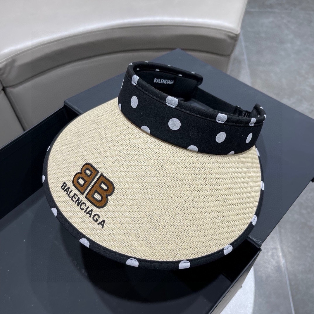 Balenciaga (Paris) 2024 pre-primavera nuevo estilo de boutique sincronizado, elegante y exquisito sombrero sin copa de …