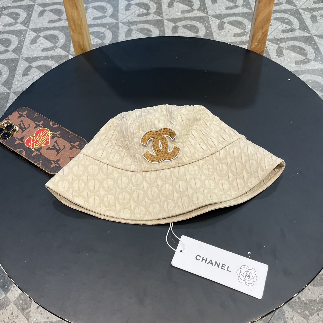 【CHANEL香奈儿】2024 nuevo sombrero de pescador de lunares, estilo de marca muy fácil de combinar, ¡cómpralo ya! Sombrero de…