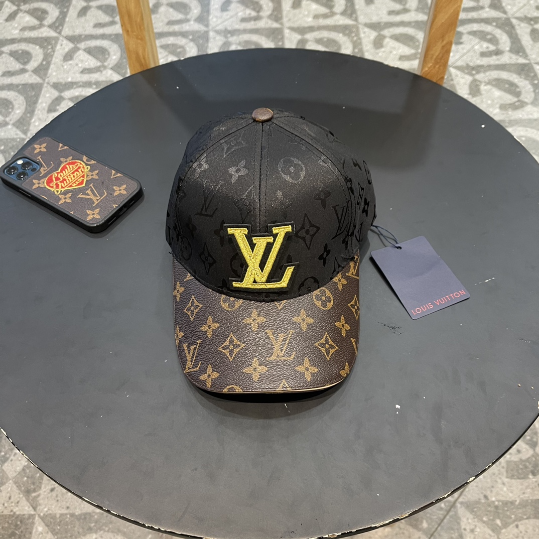 Nuevo lote: gorra de béisbol original de LV (Louis Vuitton), hecha a medida con molde 1:1, artesanía fina y perfecta, c…