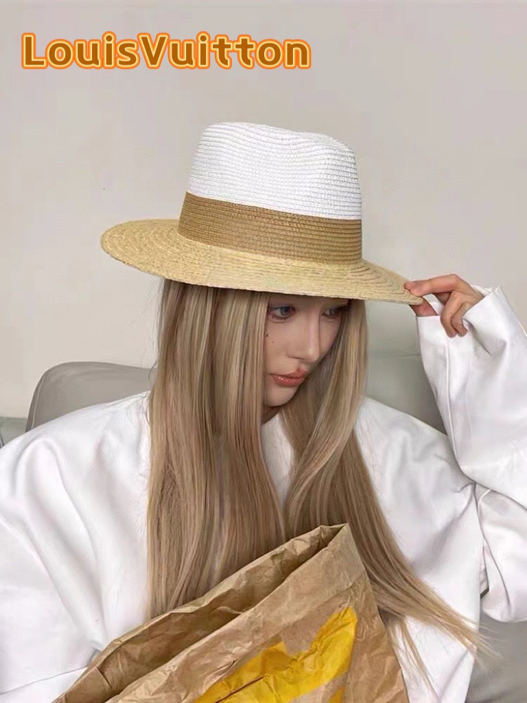 NO:202118,[LV Louis Vuitton] The new Rafi straw hat is a must-have for you when you go out, so buy it quickly!  Hat fisherman hat baseball hat knit hat, hat, louis vuitton, louis vuitton, espadrilles,hats19860909【LV路易威登】新款拼拉菲草草帽,出街必备超好搭配,赶紧入手！帽子渔夫帽棒球帽针织帽,帽子,louis vuitton,louis vuitton,espadrilles,hats,hat