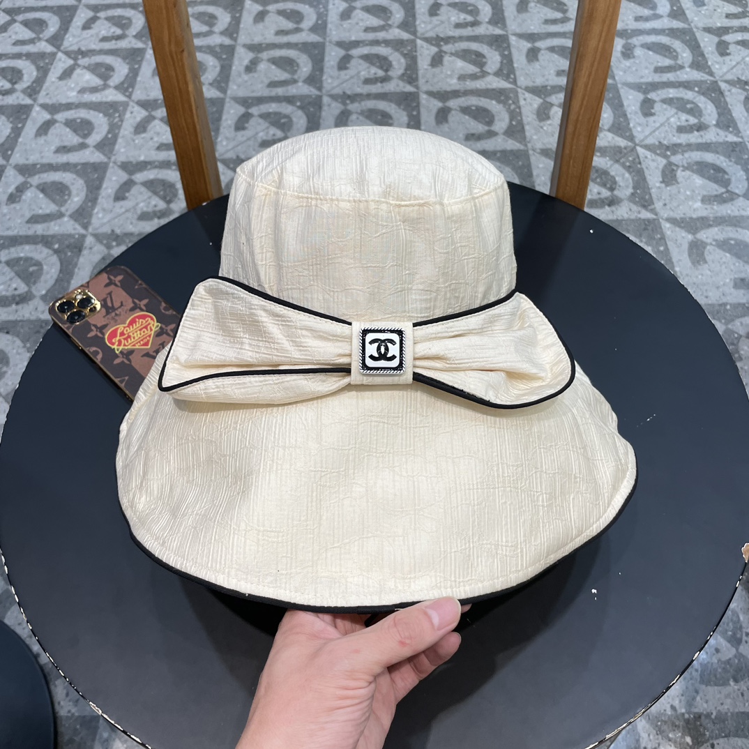 Chanel sombrero de sol para mujer, nuevo modelo de verano 2024, protección UV, para andar en bicicleta, con ala ancha q…