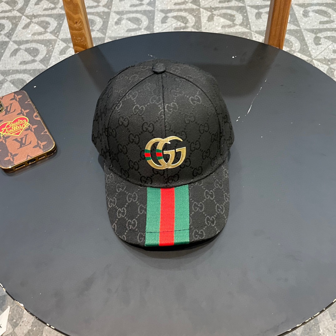 NO:203000,Gucci (Guci) original single baseball cap, gold-plated double G, 1:1 open mold customization, the highest version, original canvas   top layer cowhide, pure cotton inner lining, light and breathable, real shot!  Be the most beautiful boy in the crowd, you are the ones!  Base head circumference 56, patch adjustable. Hat Fisherman's hat Baseball hat Knitted hat, hat, gucci, espadrilles, cowhide, hats19860909Gucci(古奇)原单棒球帽,烫金双G,1:1开模订制,最高版本,原版帆布料 头层牛皮,纯棉内里,轻盈透气,实物拍摄！做人群中最靓的仔,非你莫属！基础头围56,贴片可调节.帽子渔夫帽棒球帽针织帽,帽子,gucci,espadrilles,cowhide,hats,hat