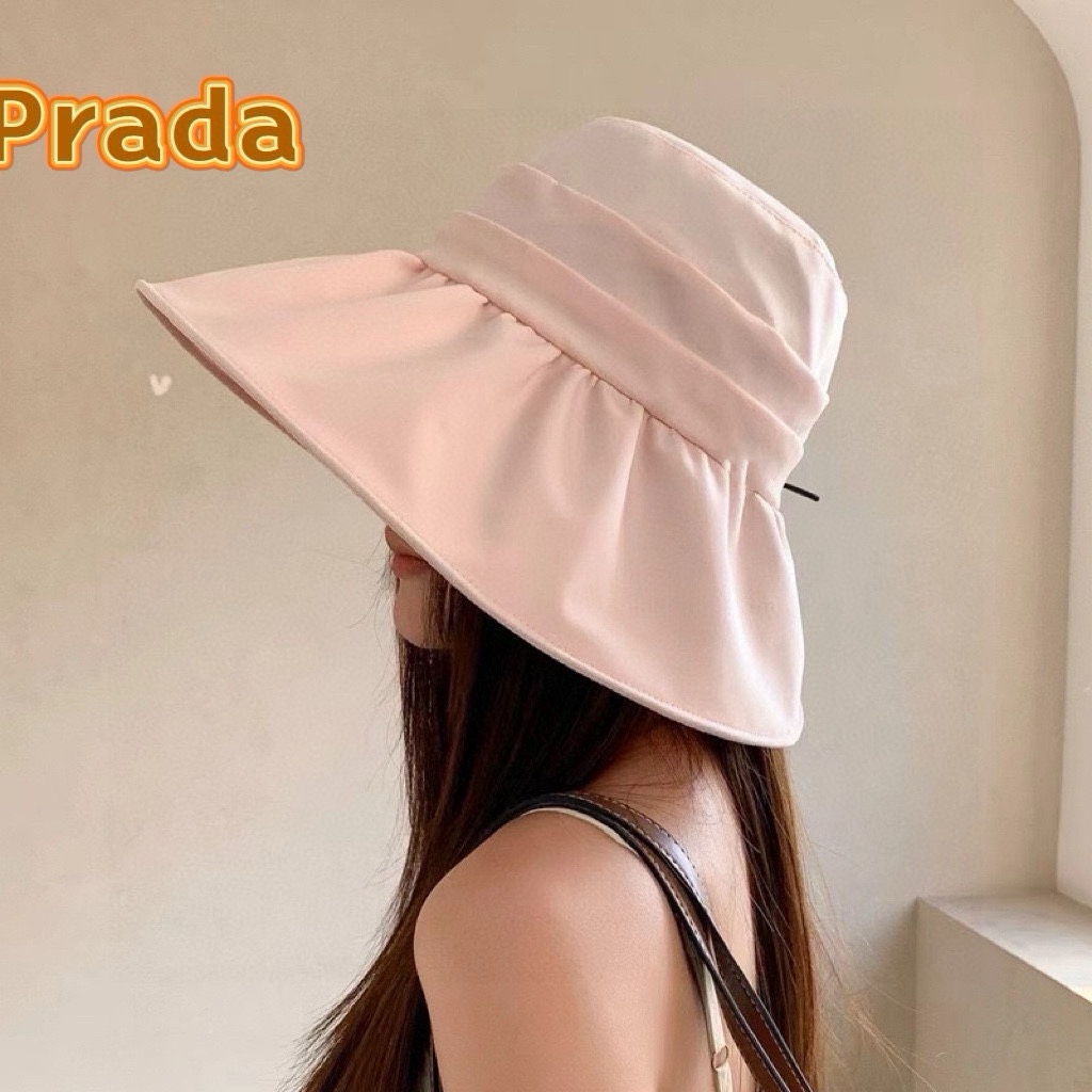 NO:205111,Prada Prada Japanese new sun protection fisherman hat women spring and summer versatile casual ultraviolet hat thin breathable hat fisherman hat baseball hat knit hat, hat, prada, prada, espadrilles, hats19860909普拉达Prada日系新款遮阳防晒渔夫帽子女春夏大檐百搭休闲防紫外线帽薄款透气 帽子渔夫帽棒球帽针织帽,帽子,prada,prada,espadrilles,hats,hat