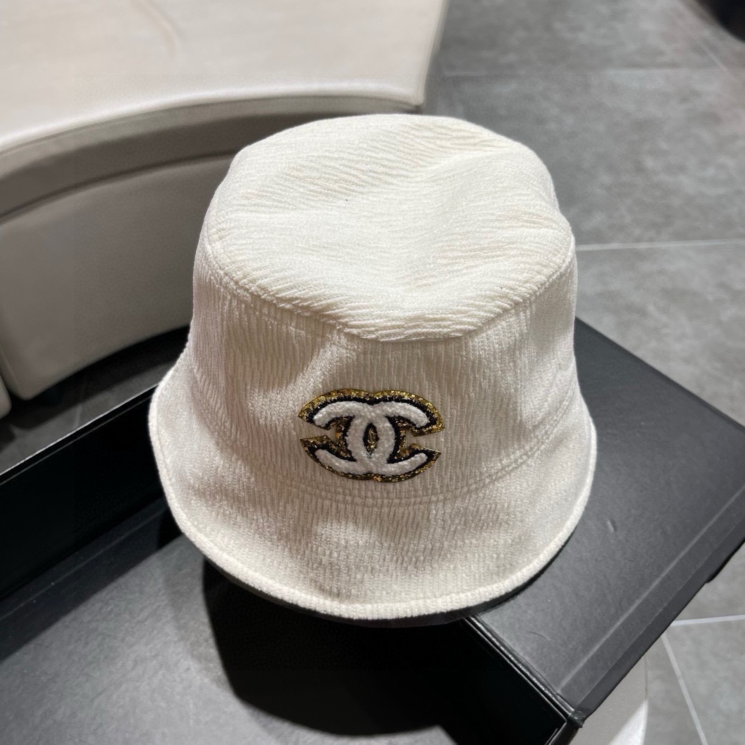 Chanel Chanel nuevo modelo de sombrero de pescador de mano para otoño-invierno 2023, nivel de hada, súper versátil, cir…