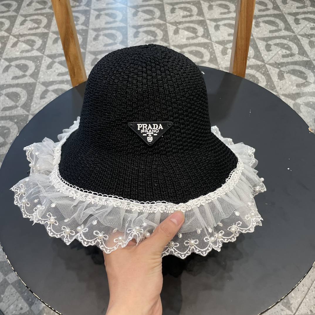 NO:205765,Prada Prada Pearl Lace Straw Hat Women Summer Seaside Big Hat Brim Travel Seaside Beach Sun Protection Sun Hat Hat Fisherman Hat Baseball Hat Knitted Hats, Hats, Prada, Prada, espadrilles, Hats19860909普拉达Prada珍珠蕾丝花边草帽女夏季海边大帽檐出游海边沙滩防晒遮阳太阳帽子帽子渔夫帽棒球帽针织帽,帽子,prada,prada,espadrilles,hats,hat