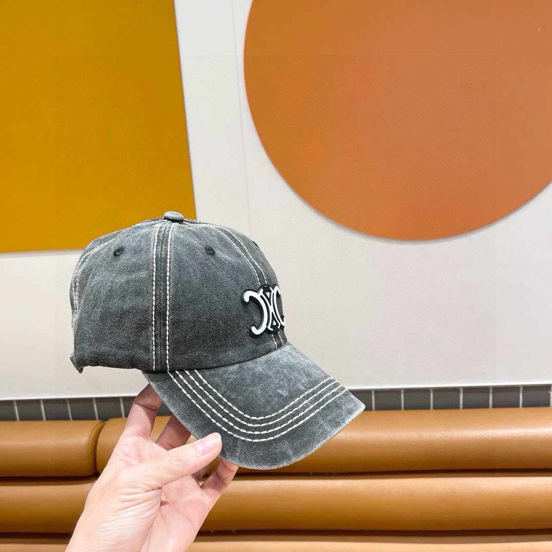 Celine Celine Triomphe gorra de béisbol lavada, unisex, circunferencia de cabeza 57cm