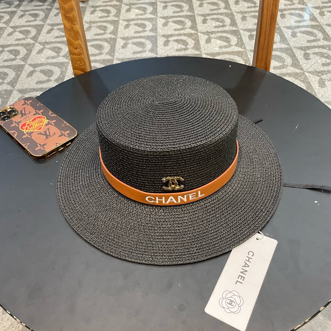 【CHANEL香奈儿】Nuevo sombrero de paja de 2024, estilo playa, simple y elegante, nuevo estilo de sombrero muy bonito, nuevo …