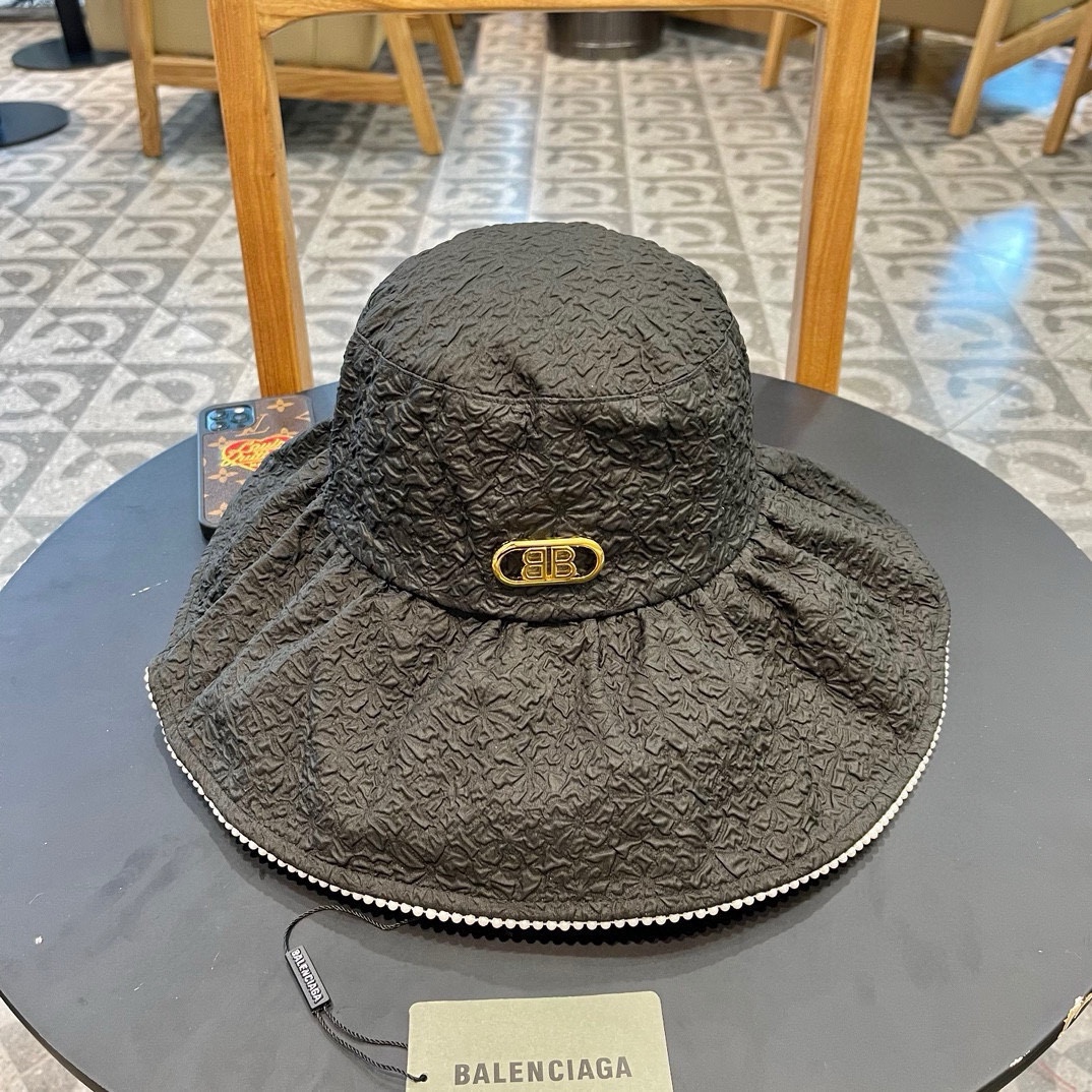BALENCIAGA París 2024 nueva gorra de pescador de verano, gorra de lona, estilo casual y versátil, circunferencia de cab…