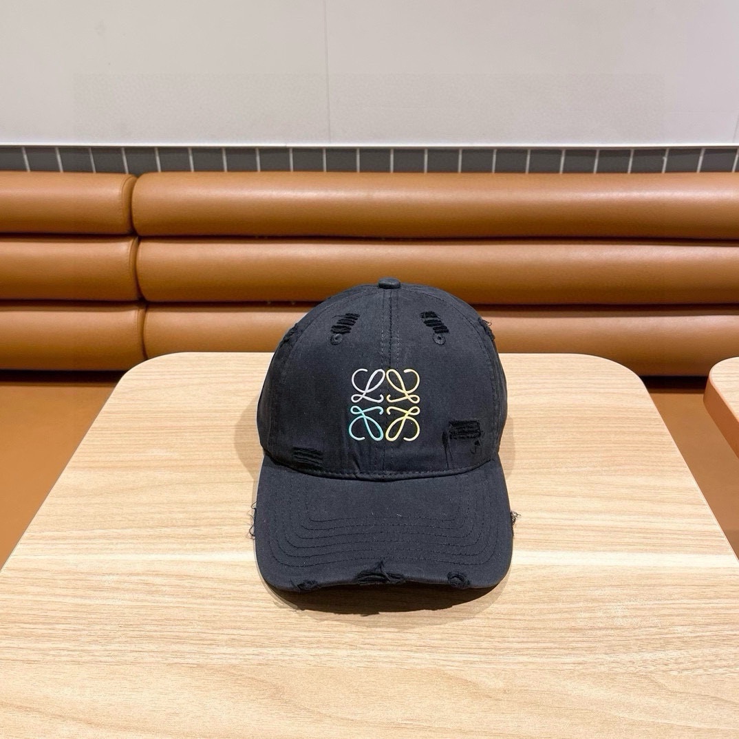 Gorra de béisbol vaquera lavada nueva de LOEWE, logotipo clásico de Loewe, unisex, versátil y transpirable, se puede us…