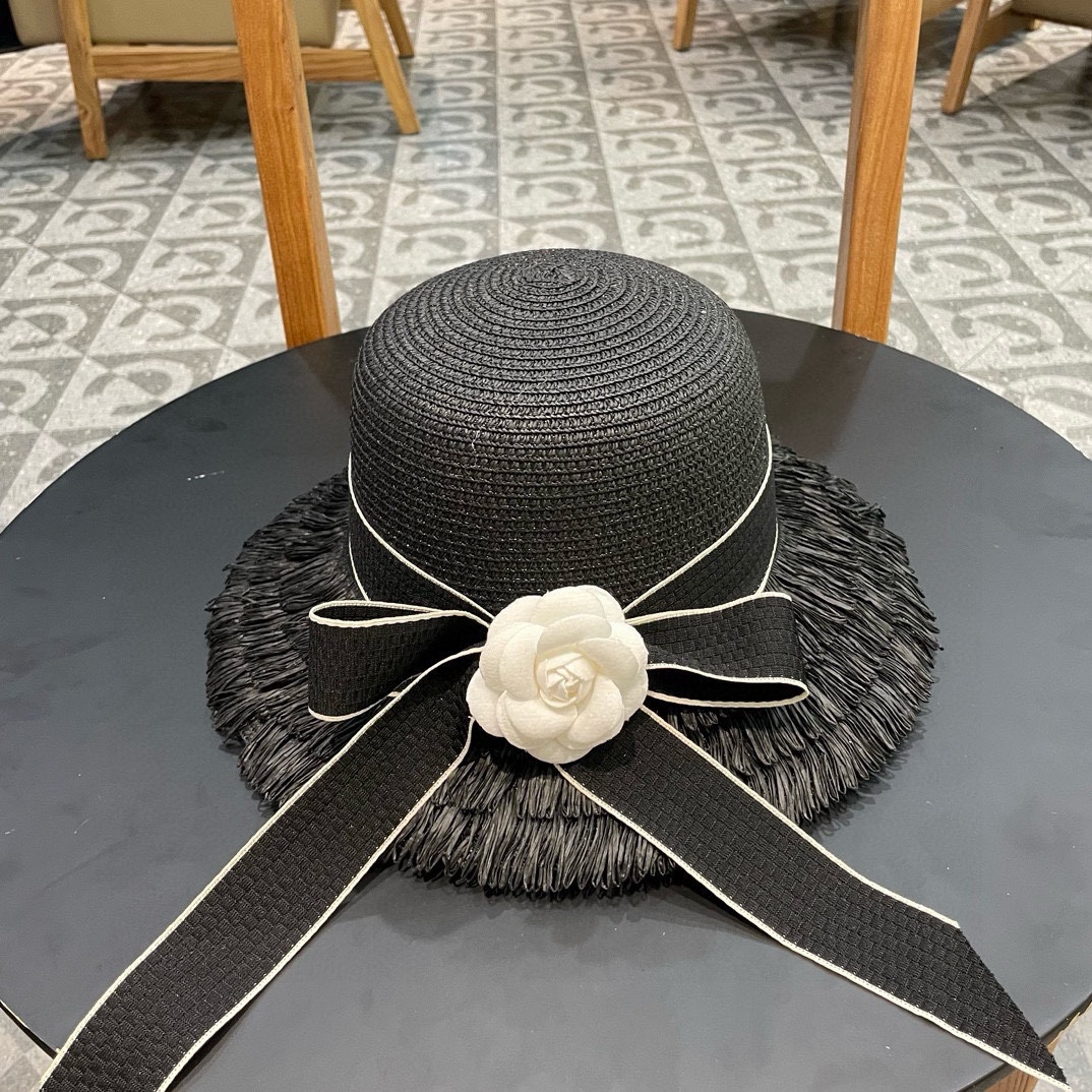 Sombrero de paja DIOR ❤️ nuevo modelo 2024, sombrero de copa redonda de paja fina [corazón][corazón] artesanía fina, si…