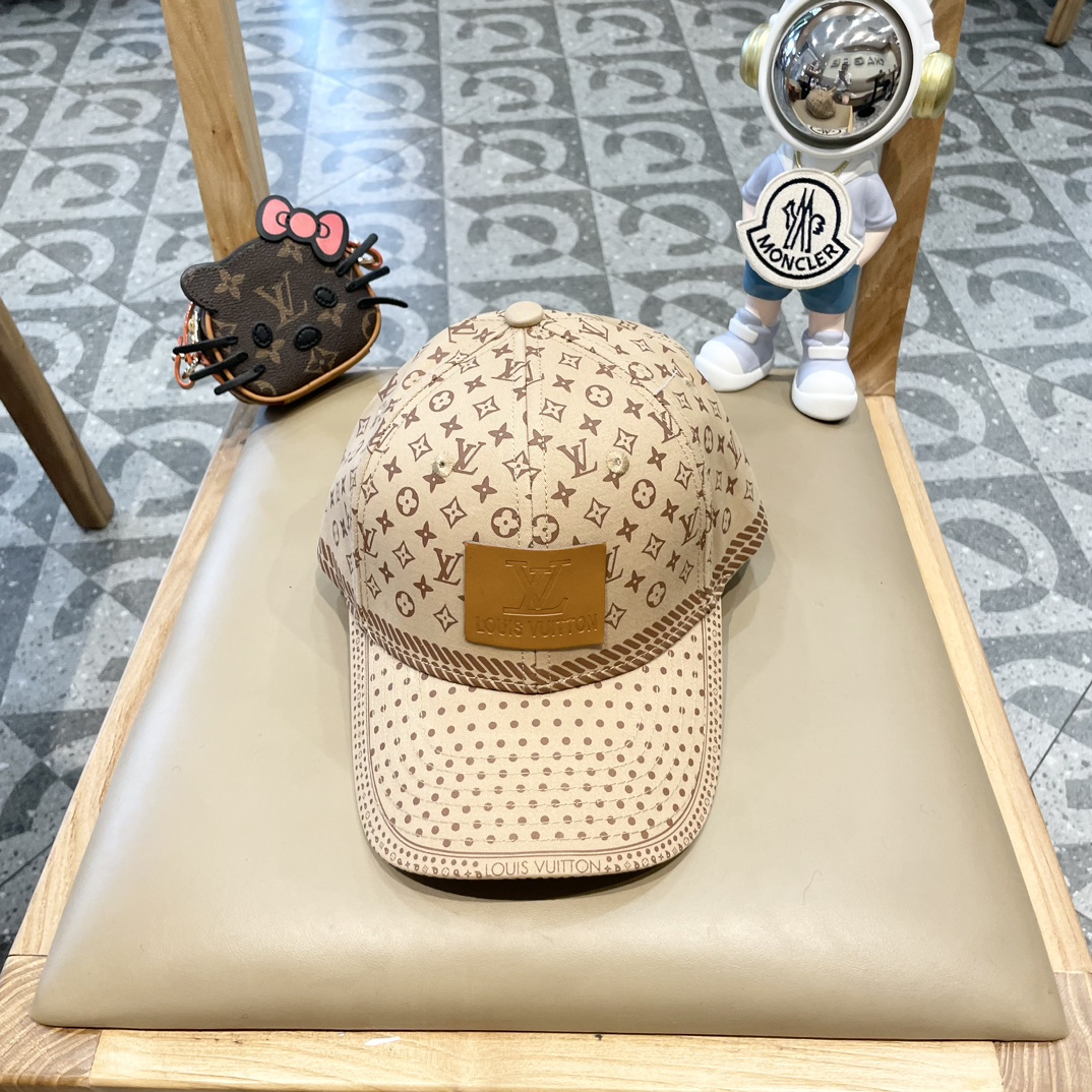 【LV】Gorra de béisbol nueva sincronizada con tienda, envío sincronizado con tienda, estilo de lujo súper fácil de combin…