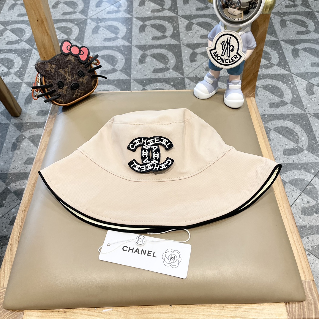Chanel 香奈儿 sombrero de pescador, calidad original, circunferencia de cabeza 57 cm