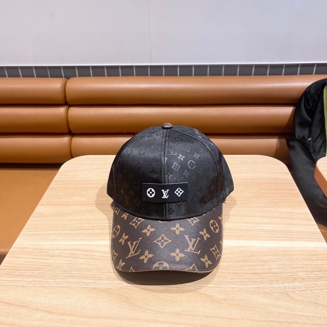 Nueva gorra de béisbol LV de primavera/verano 2024, gorra de alta calidad, en negro y marrón, circunferencia de cabeza …