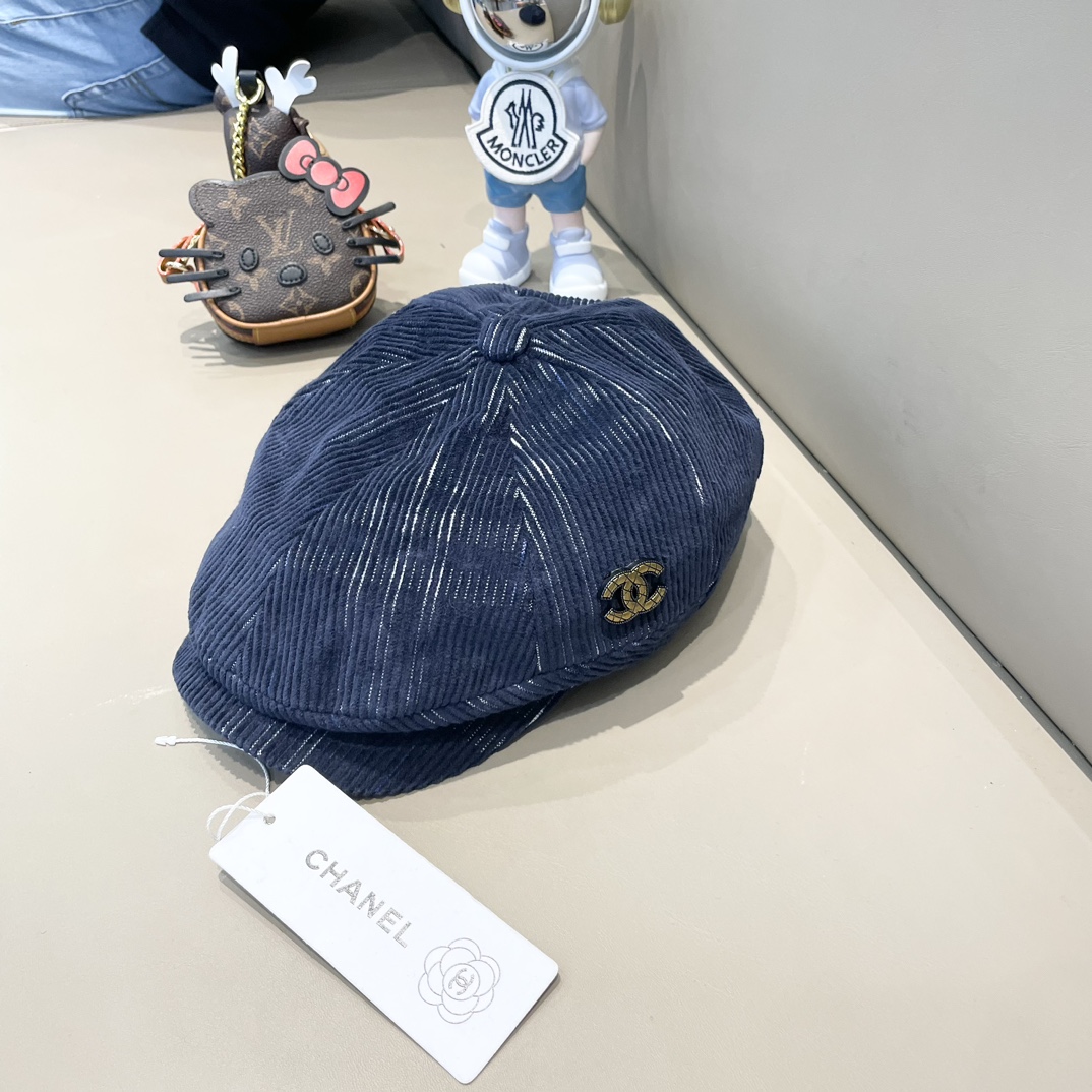 Nueva gorra de visera de Chanel para otoño e invierno, de pana, de alta calidad, para hombre y mujer, de moda, de ocio,…