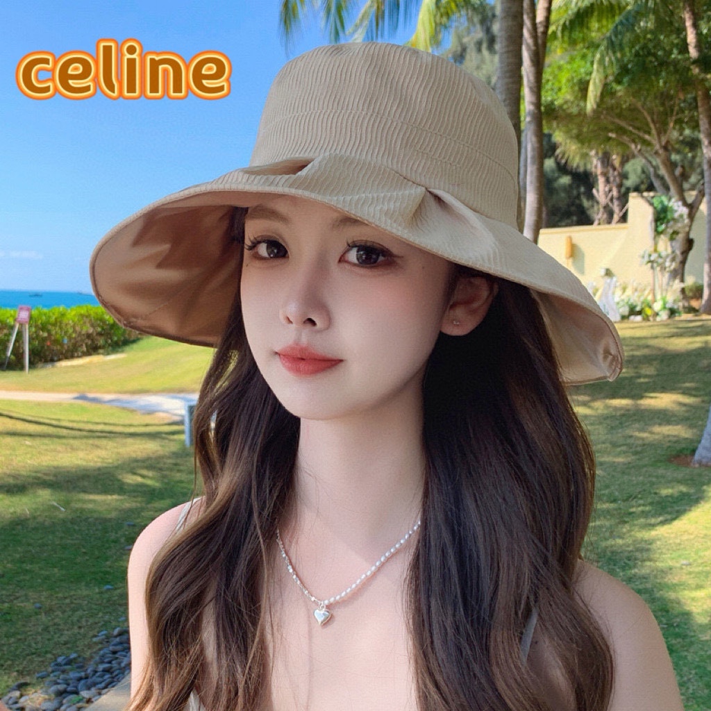 。CELINE Seline desfile de primavera-verano sombrero de pescador de moda, personalización original, simple y elegante, c…