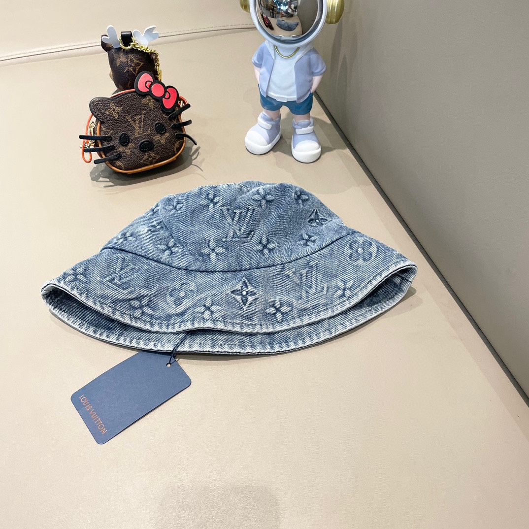 LV Louis Vuitton] Nuevo modelo 2024, gorra de pescador clásica y divertida con patrón monograma, imprescindible para am…