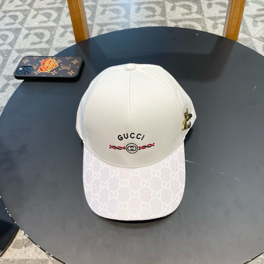 Gorra de béisbol original nueva de Gucci (Gucci), serie Loved, molde 1:1, bordado de alta costura, detalles comparables…