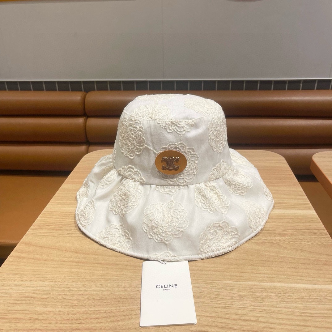 Celine Gorro de pescador nuevo, molde original, circunferencia de cabeza 57cm, para mujer