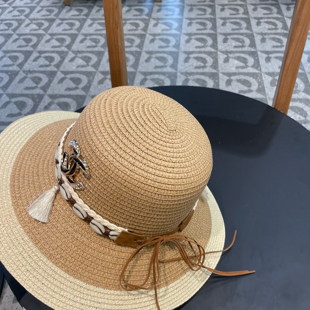  Chanel香奈儿国民风草帽，新款草帽，名媛风 版型好看，头围57cm