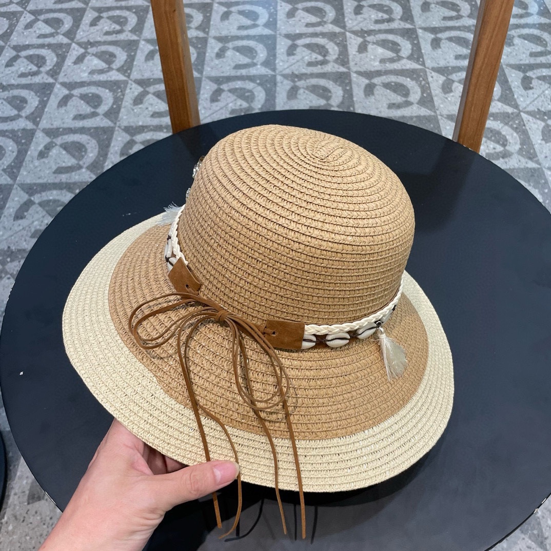  Chanel香奈儿国民风草帽，新款草帽，名媛风 版型好看，头围57cm