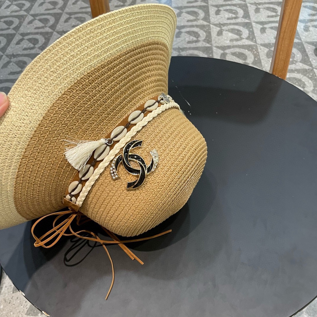  Chanel香奈儿国民风草帽，新款草帽，名媛风 版型好看，头围57cm