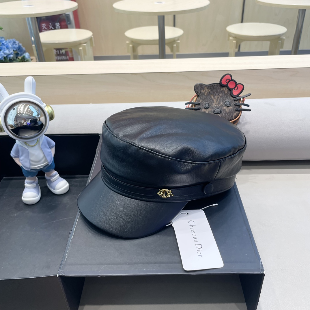 NO:212396,Dior British retro octagonal hat women autumn and winter Korean version versatile temperament PU leather flat top hat black casual painter hat fisherman hat baseball hat knit hat, hat, dior, dior, espadrilles, hats19860909Dior迪奥英伦复古八角帽女秋冬季韩版百搭气质PU皮质平顶帽黑色休闲画家帽帽子渔夫帽棒球帽针织帽,帽子,dior,dior,espadrilles,hats,hat