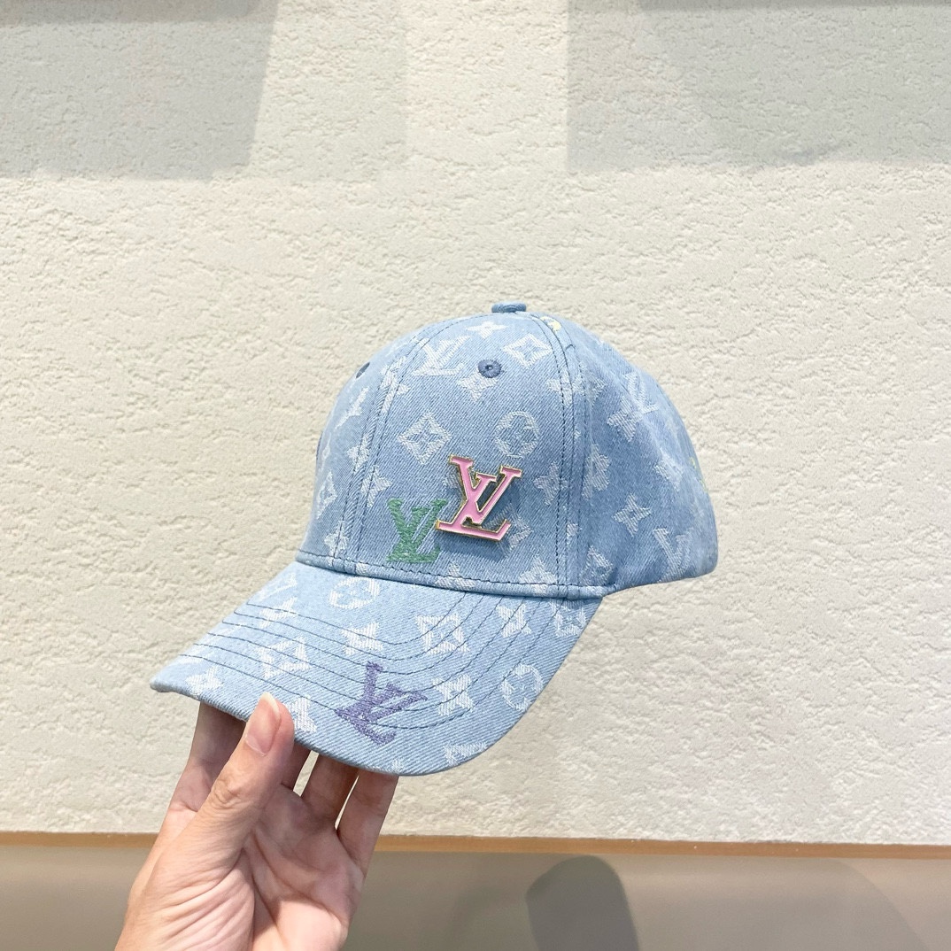 路易威登LouisVuitton2024新款牛仔棒球帽🧢 LV棒球帽，简约大气，男女通用