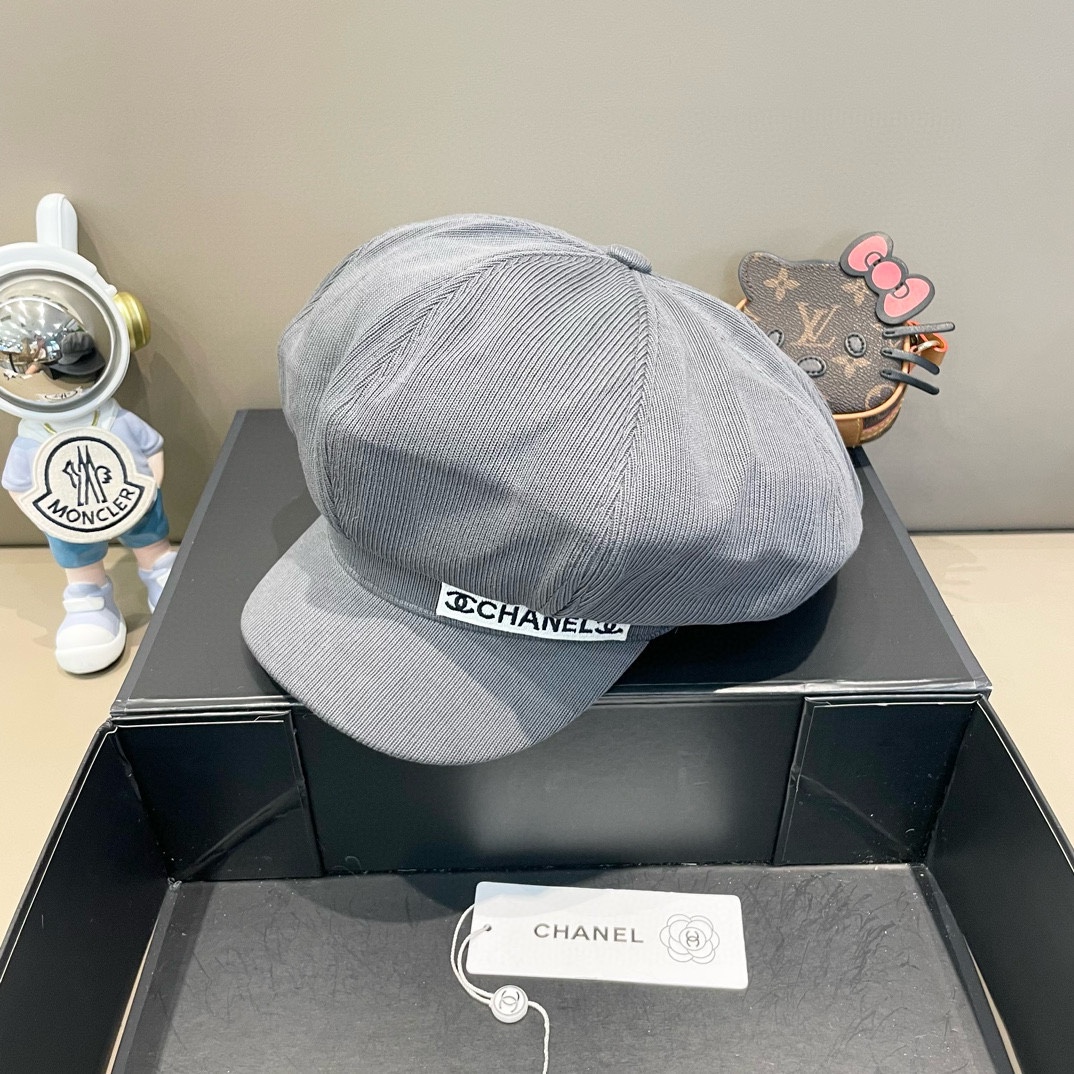Chanel boina nube para mujer 2024 nuevo estilo de alta gama, sombrero octagonal de estilo retro japonés de pintor, hace…