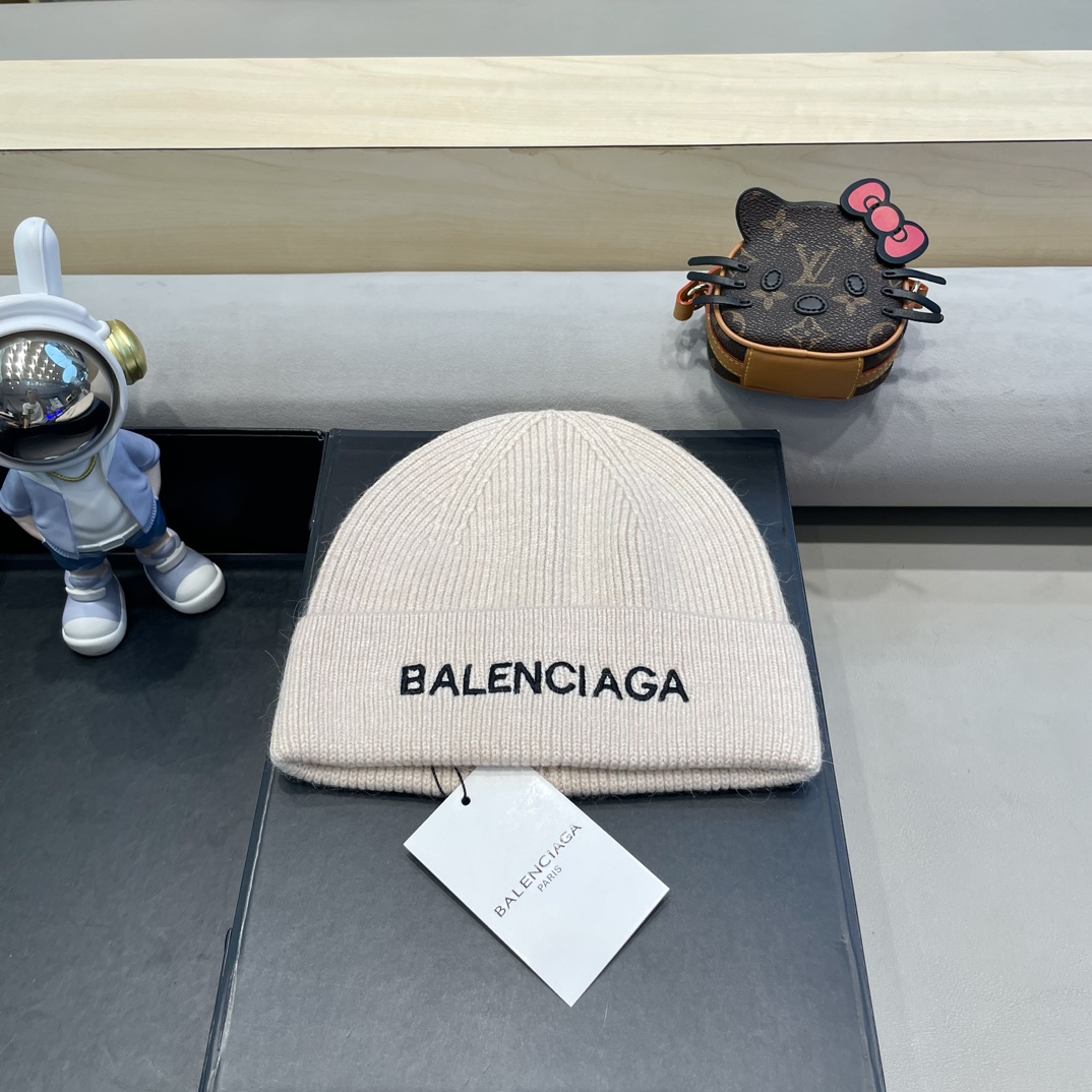 Nuevo gorro de punto de lana de Balenciaga, lana personalizada de alta calidad, nuevo logo simple y elegante,…