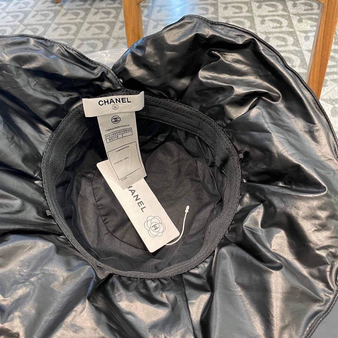  Chanel香奈儿开叉蝴蝶结渔夫帽，帆布帽，简约网红款，头围57