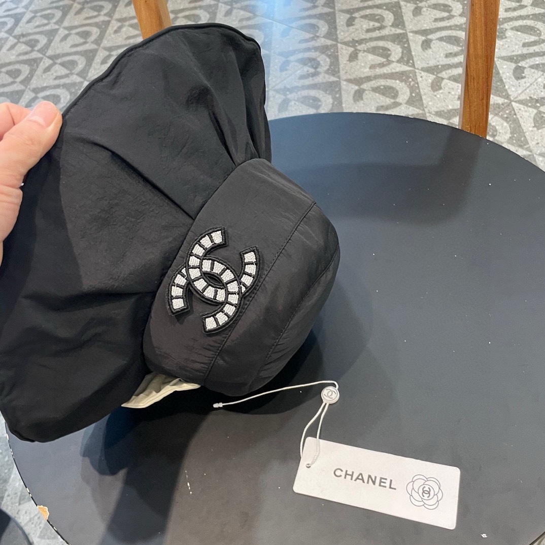  Chanel香奈儿开叉蝴蝶结渔夫帽，帆布帽，简约网红款，头围57