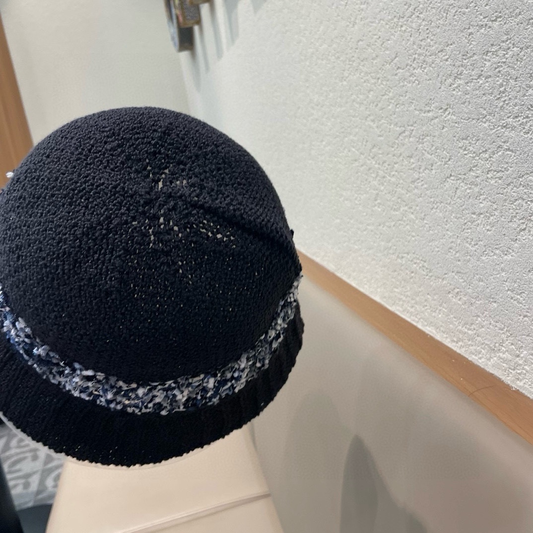  Chanel 香奈儿日系镂空编织渔夫帽子女春夏季2025新款遮阳防晒大头围韩版显脸