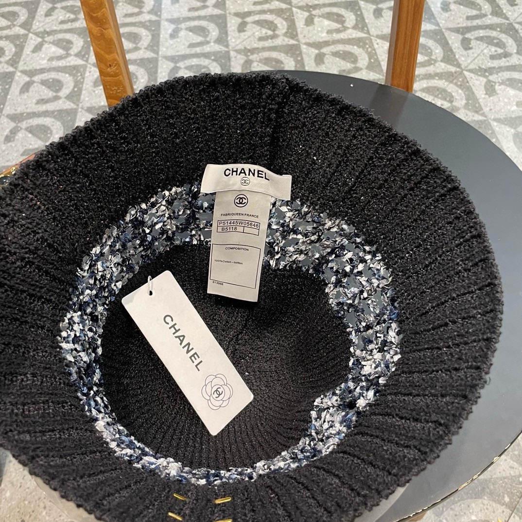  Chanel 香奈儿日系镂空编织渔夫帽子女春夏季2025新款遮阳防晒大头围韩版显脸