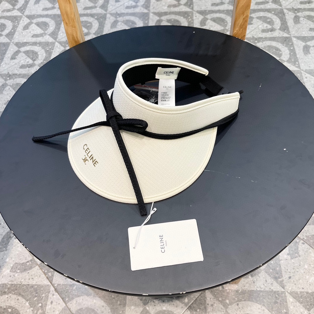 赛琳cellne蝴蝶结元素时尚韩版女生夏天空顶帽 可扎马尾无顶太阳帽 防紫外线