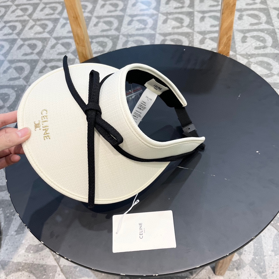 赛琳cellne蝴蝶结元素时尚韩版女生夏天空顶帽 可扎马尾无顶太阳帽 防紫外线