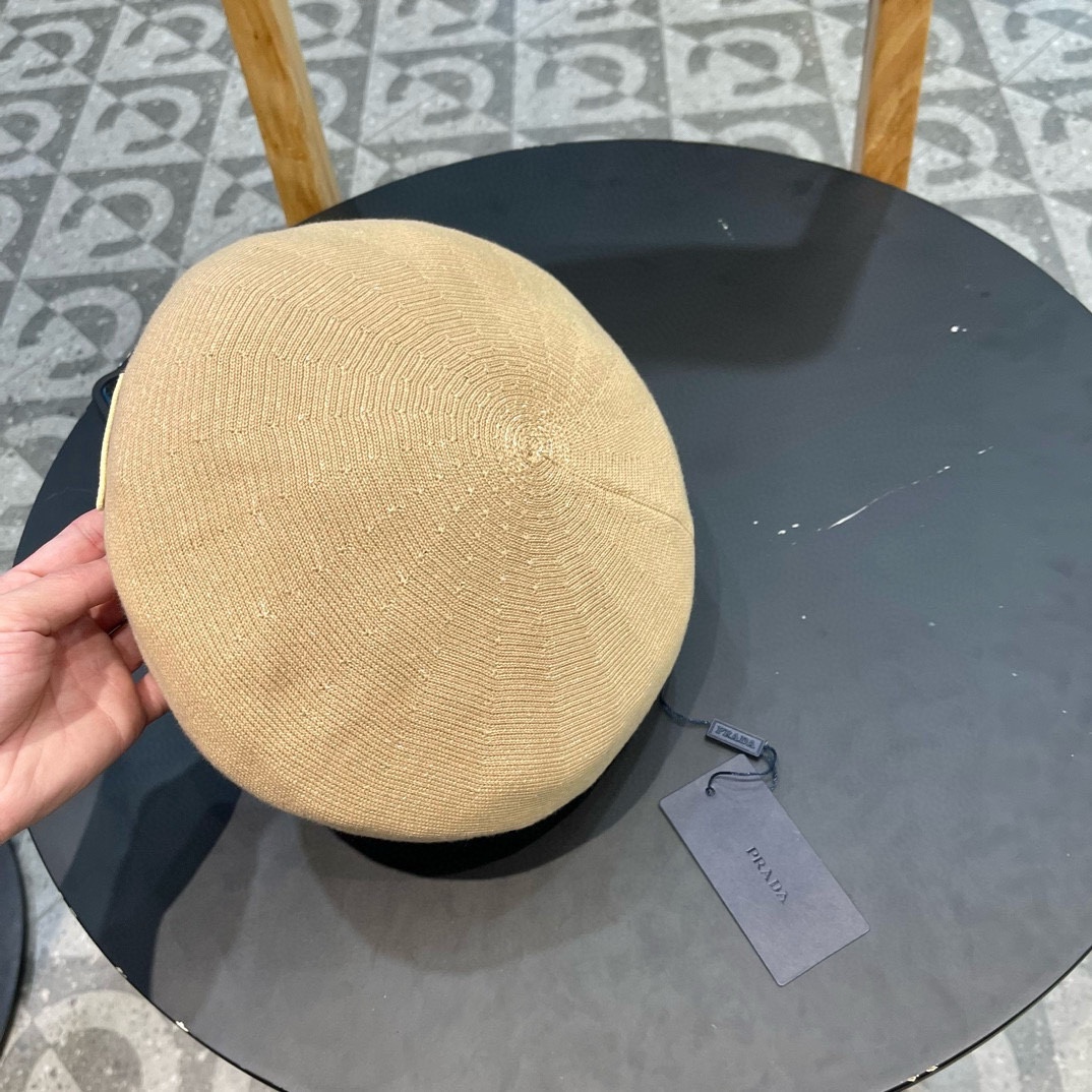 普拉达Prada韩国网红甜酷风粉色贝雷帽女夏季薄款透气大头围显脸小画家帽