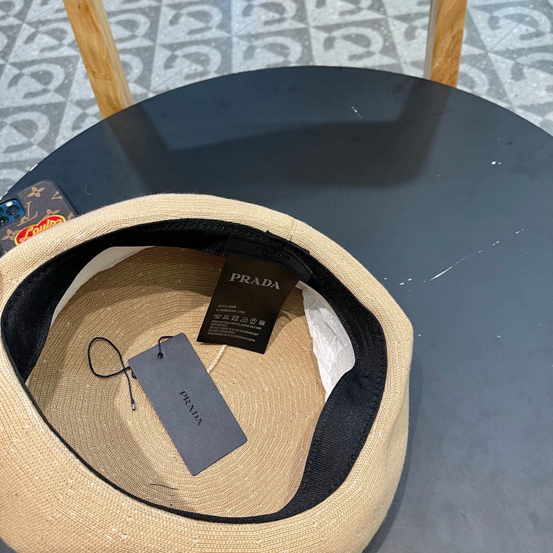 普拉达Prada韩国网红甜酷风粉色贝雷帽女夏季薄款透气大头围显脸小画家帽