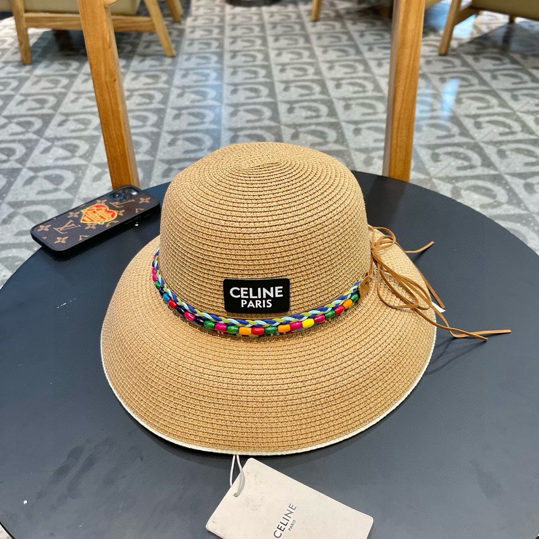 【赛琳】2026的新款草编遮阳草帽盆帽🤩沙滩风，简约大方，百搭单品～出街首选，新款帽型超美腻，新品上架