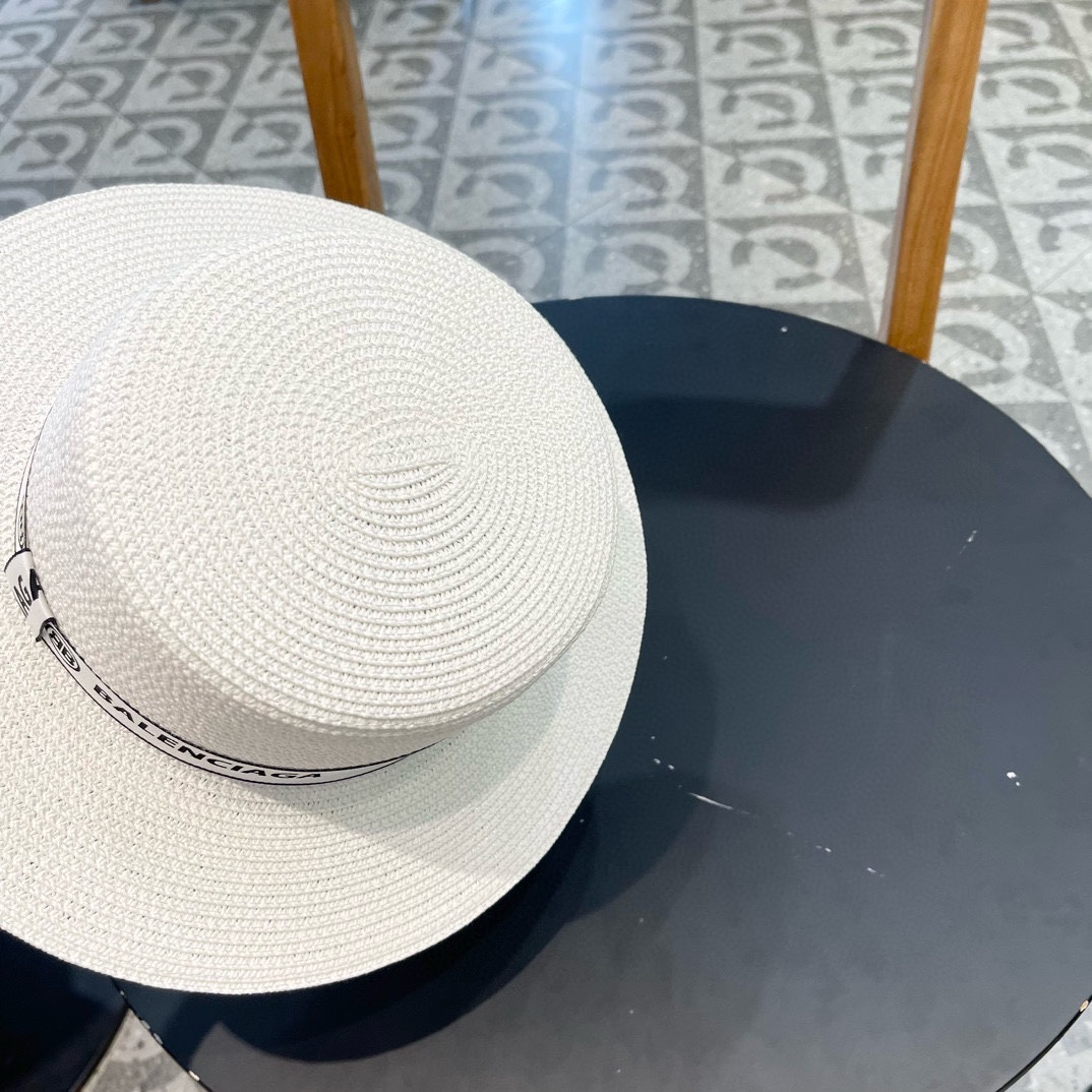  巴黎世家BALENCIAGA 早春新款韩版休闲遮阳防晒草帽 时尚百搭色，网红爆款 出门必备