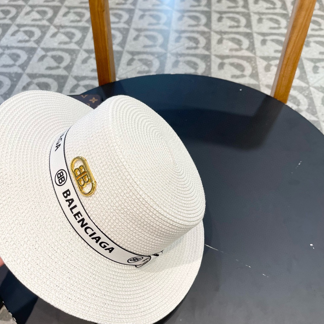  巴黎世家BALENCIAGA 早春新款韩版休闲遮阳防晒草帽 时尚百搭色，网红爆款 出门必备