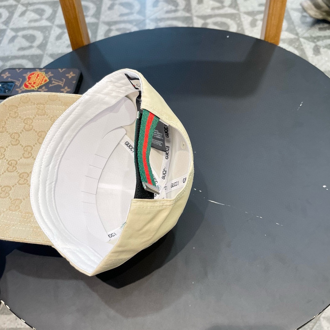   Gucci(古奇)新款原单棒球帽，Loved系列，11开模订制，重工刺绣，细节可媲美专柜，原版帆布料
