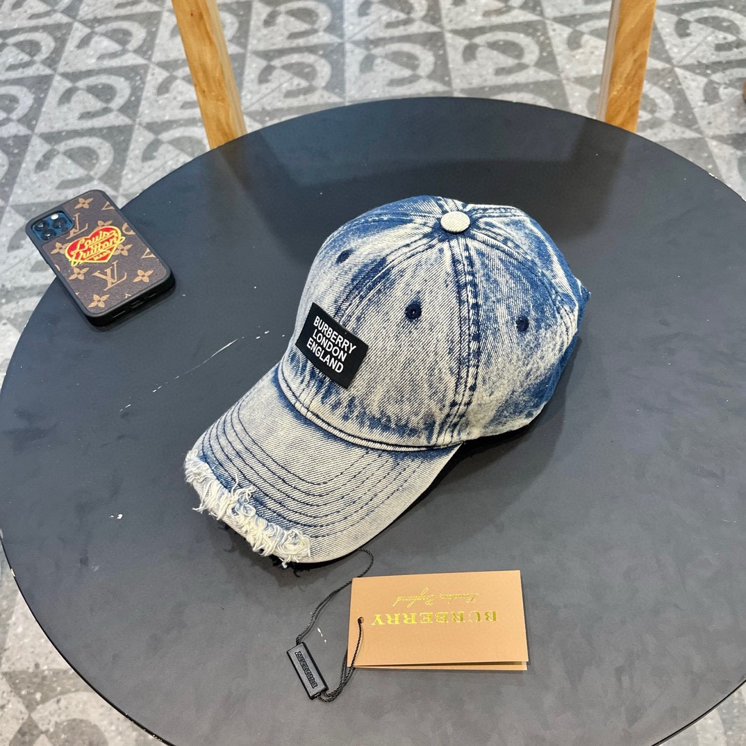   🧢Burberry（巴宝莉）2024新款原单牛仔棒球帽  专柜热卖款纯棉内里，完美版型，原厂品质，独