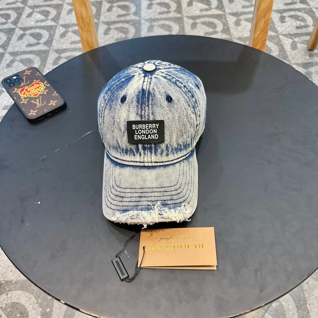   🧢Burberry（巴宝莉）2024新款原单牛仔棒球帽  专柜热卖款纯棉内里，完美版型，原厂品质，独