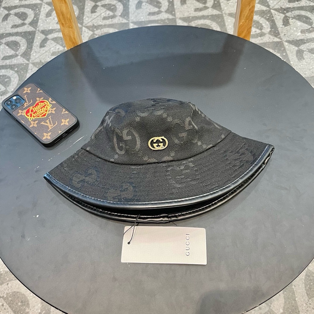  古奇GUCCI渔夫帽，官网新品，渔夫帽原单品质火爆来袭 🔥🎩 工艺非常精美 高档大气上档次！低调奢华，