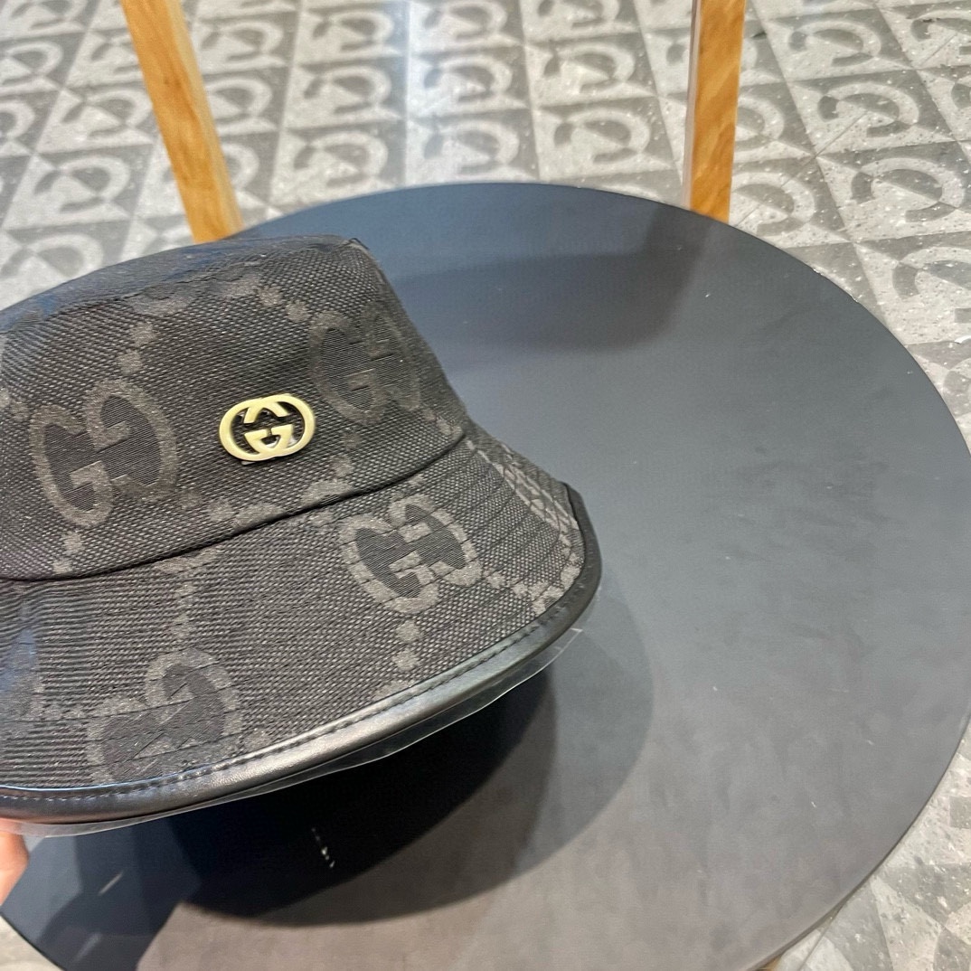  古奇GUCCI渔夫帽，官网新品，渔夫帽原单品质火爆来袭 🔥🎩 工艺非常精美 高档大气上档次！低调奢华，