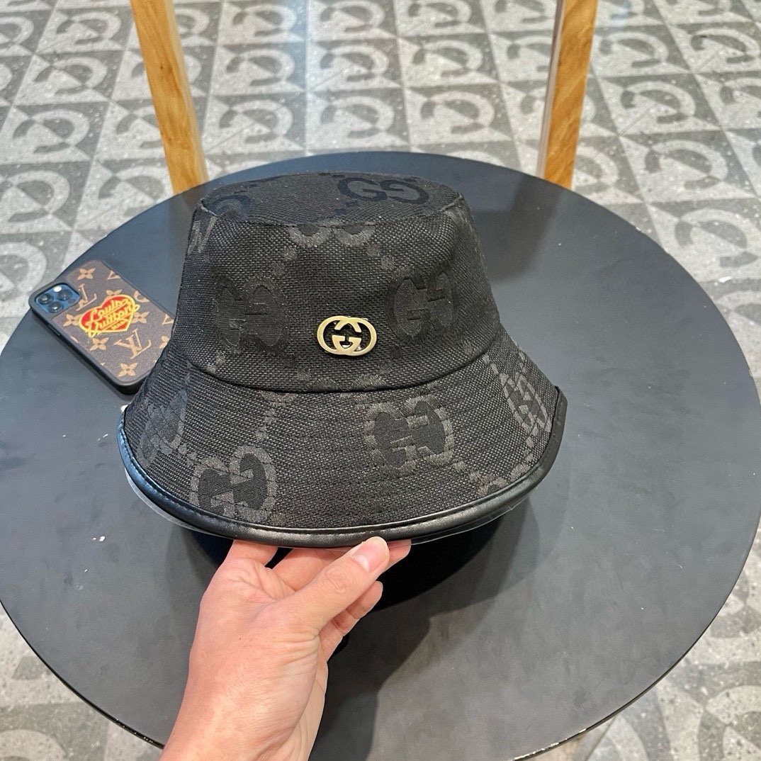  古奇GUCCI渔夫帽，官网新品，渔夫帽原单品质火爆来袭 🔥🎩 工艺非常精美 高档大气上档次！低调奢华，