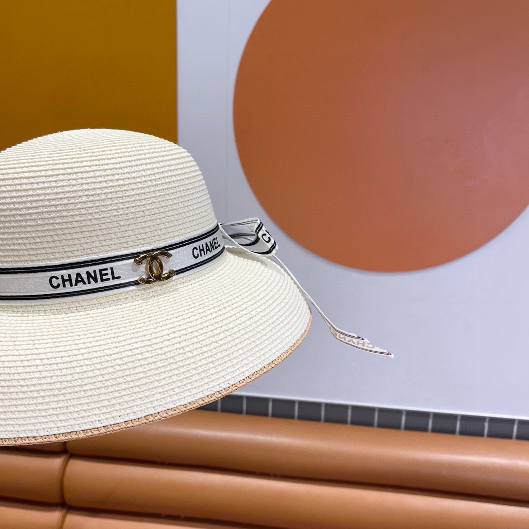     Chanel香奈儿灯笼草帽，高端定制，名媛必备，头围57cm