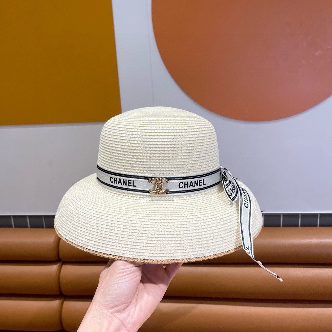     Chanel香奈儿灯笼草帽，高端定制，名媛必备，头围57cm