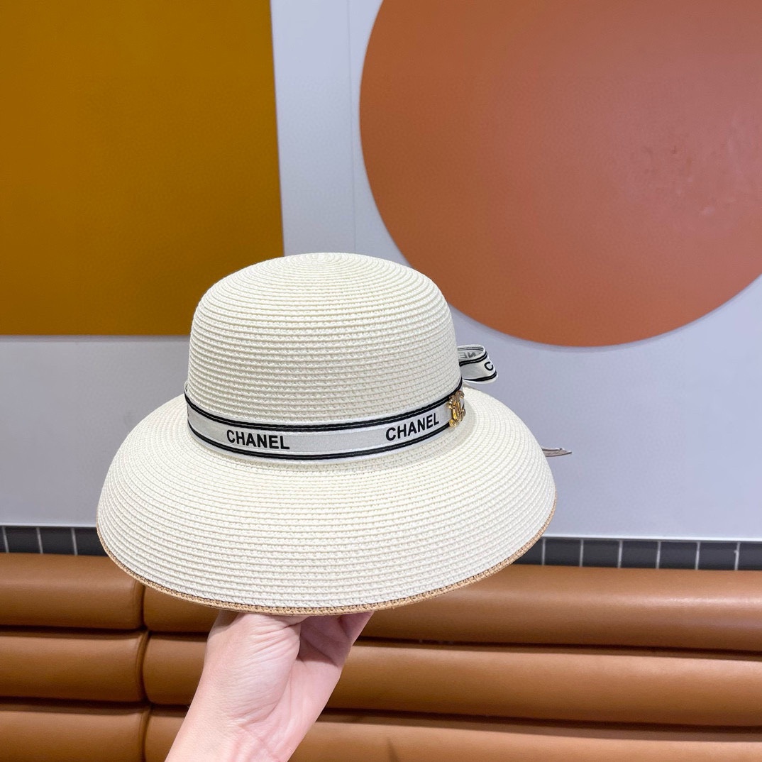     Chanel香奈儿灯笼草帽，高端定制，名媛必备，头围57cm