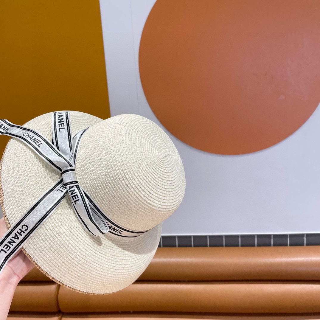     Chanel香奈儿灯笼草帽，高端定制，名媛必备，头围57cm